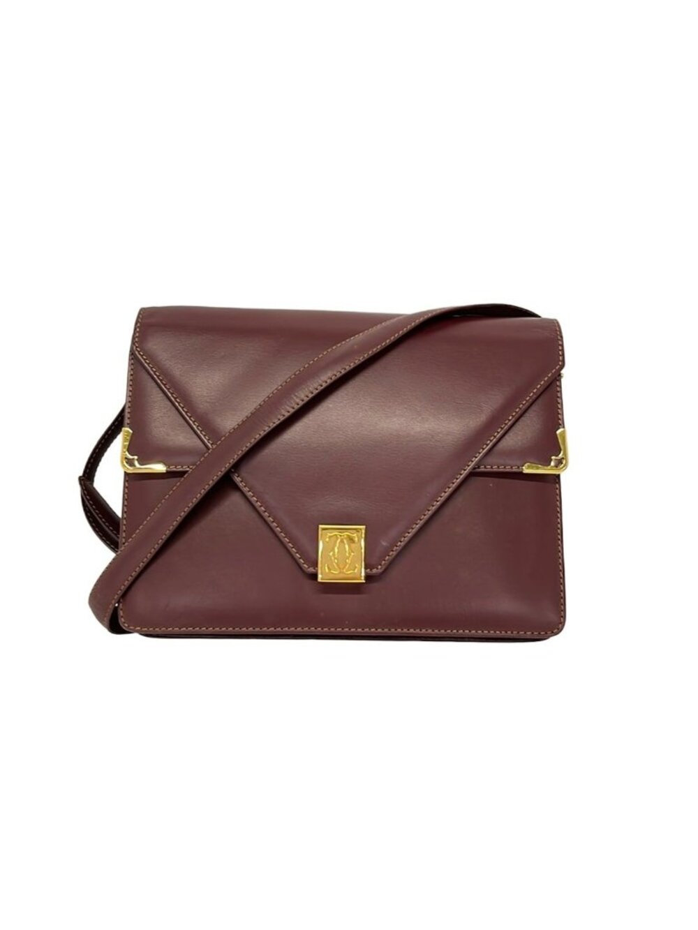Cartier Shoulder Bag Must Line Bordeaux Leather